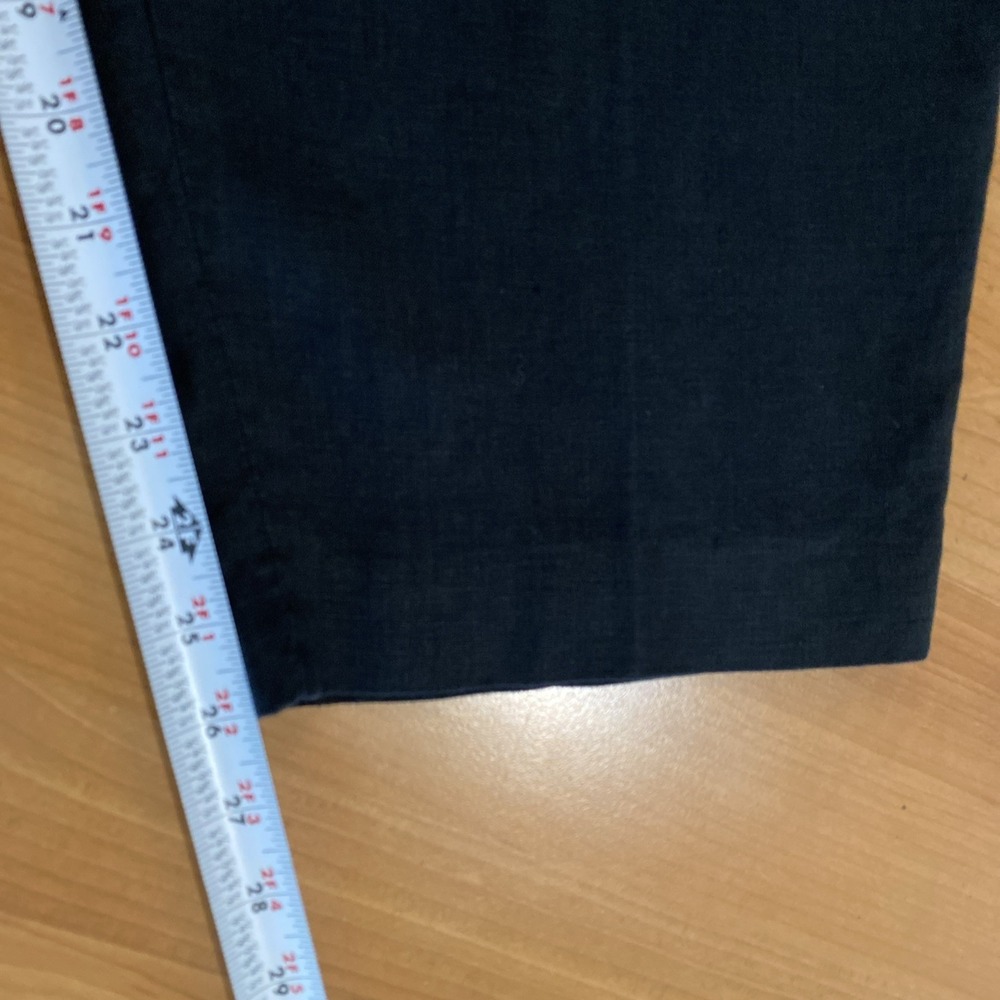 Jones New York Women's Cropped Pants 100% Linen Size 20W Black Pull On - Picture 5 of 8